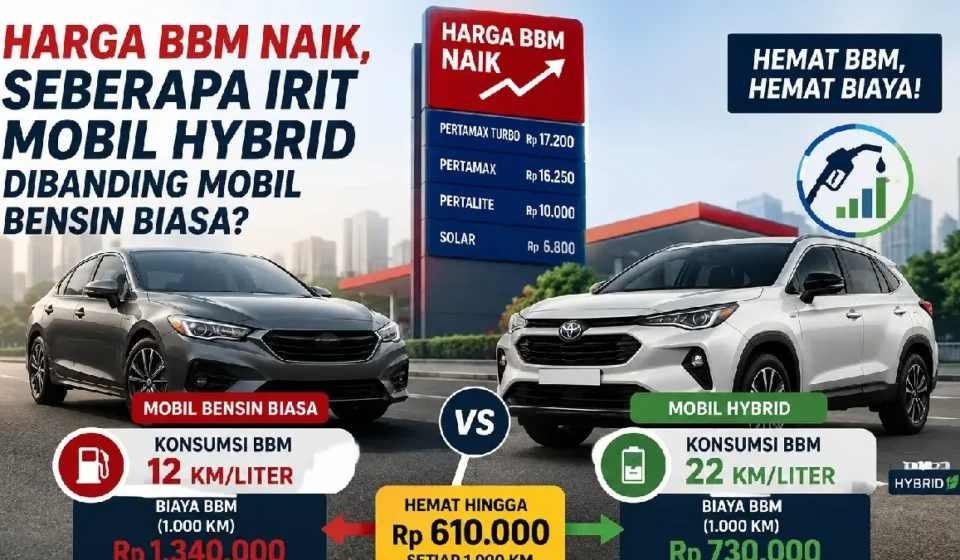 Ilustrasi mobil hybrid untuk artikel Harga BBM Naik, Seberapa Irit Mobil Hybrid Dibanding Bensin?