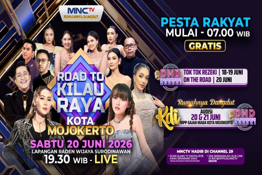 Ilustrasi kilau raya mojokerto untuk artikel Road to Kilau Raya Mojokerto: MNCTV Meriahkan HUT ke-108