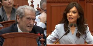 Ilustrasi berisha spiropali untuk artikel Berisha Spiropali: Replika di Parlemen