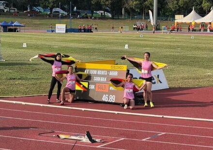 Ilustrasi sarawak emas untuk artikel Sarawak Emas di 4x100m SUKMA Selangor 2026