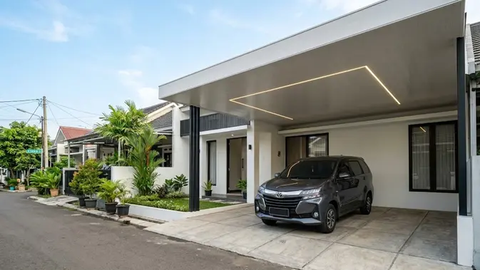 Ilustrasi kanopi carport sederhana untuk artikel 10 Model Kanopi Carport Sederhana dan Elegan untuk Rumah…